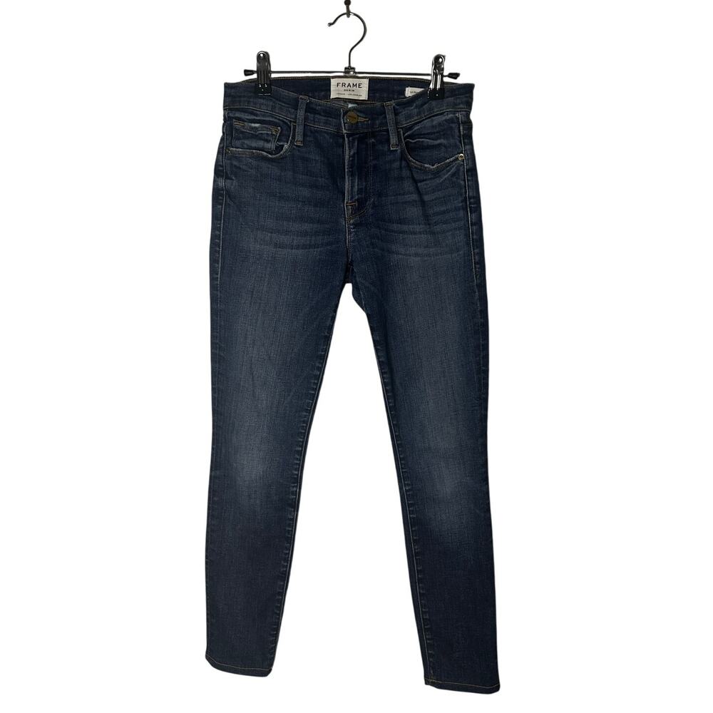 Frame Denim Women 25 Skinny Jean Dark Wash High Rise Stretch Casual Minimalist